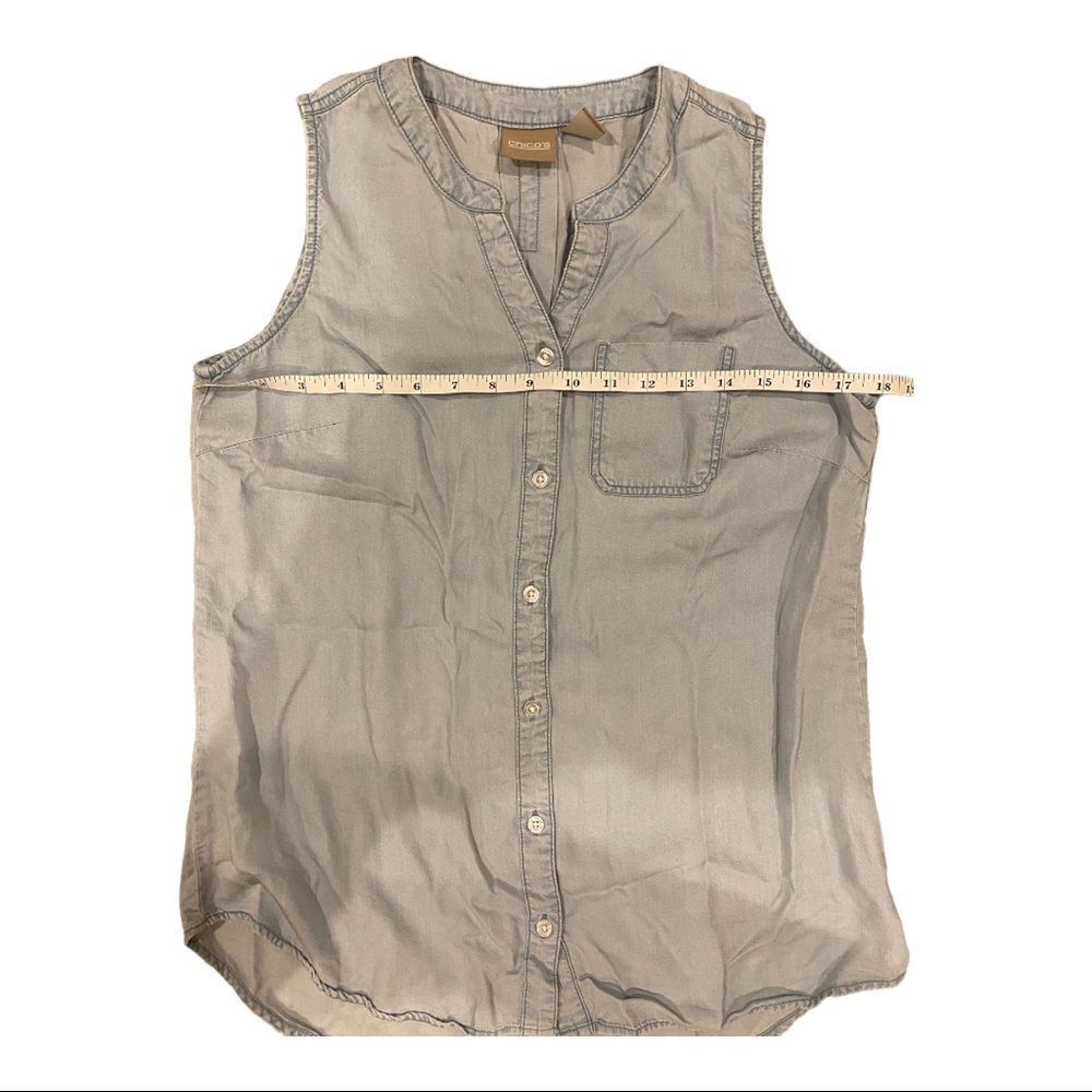Chico's Sleeveless Button Down - Picture 7 of 8